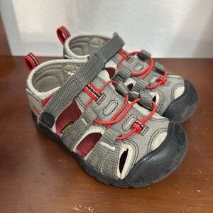 KEEN Waterproof Hiking Sandals - Gray and Red